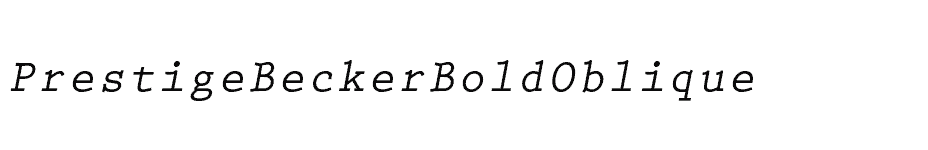 font PrestigeBeckerBoldOblique download