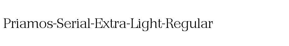 font Priamos-Serial-Extra-Light-Regular download