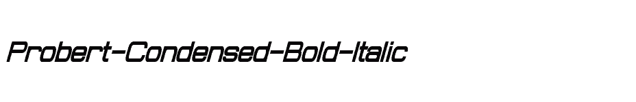 font Probert-Condensed-Bold-Italic download