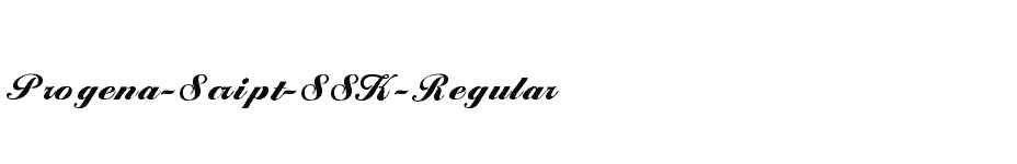 font Progena-Script-SSK-Regular download