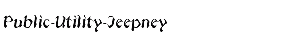 font Public-Utility-Jeepney download