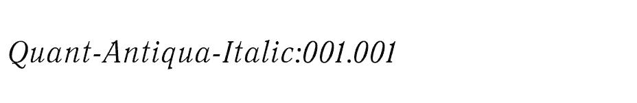 font Quant-Antiqua-Italic:001.001 download