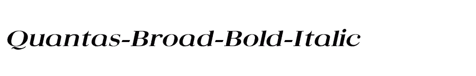 font Quantas-Broad-Bold-Italic download