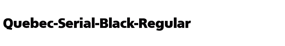 font Quebec-Serial-Black-Regular download