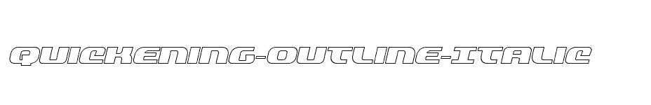 font Quickening-Outline-Italic download