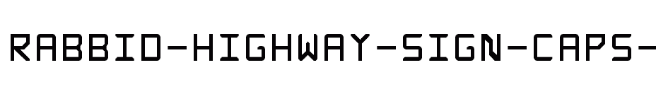 font Rabbid-Highway-Sign-Caps-Regular download