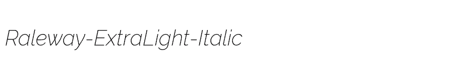 font Raleway-ExtraLight-Italic download