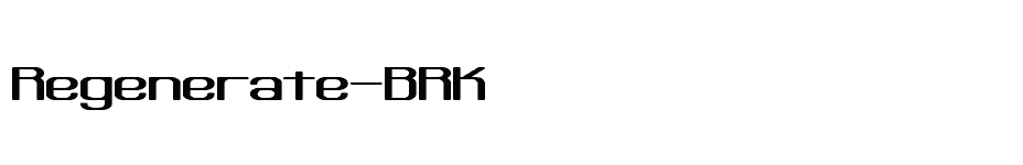 font Regenerate-BRK download