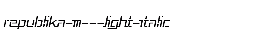 font Republika-III---Light-Italic download