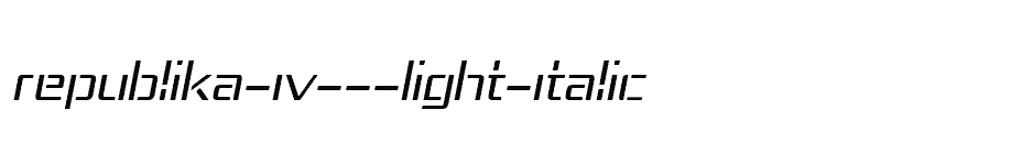 font Republika-IV---Light-Italic download