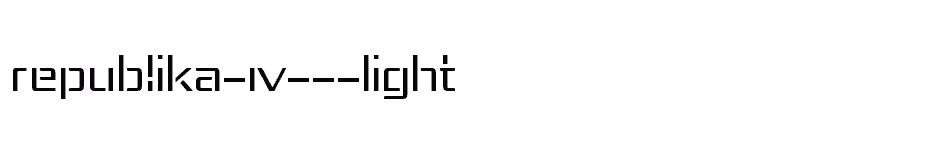 font Republika-IV---Light download