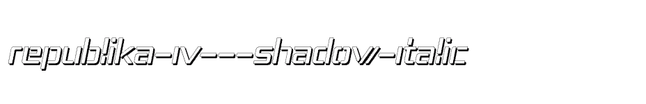 font Republika-IV---Shadow-Italic download