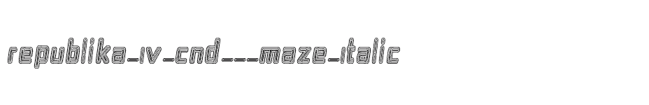 font Republika-IV-Cnd---Maze-Italic download