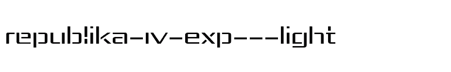 font Republika-IV-Exp---Light download