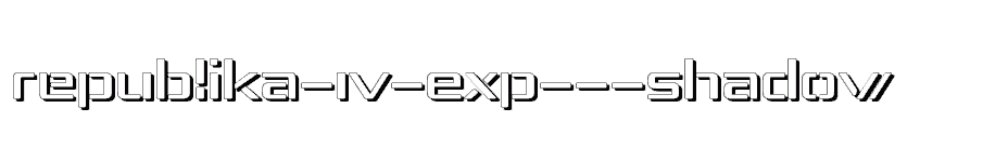 font Republika-IV-Exp---Shadow download