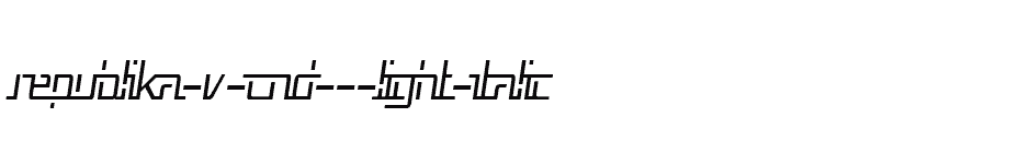 font Republika-V-Cnd---Light-Italic download