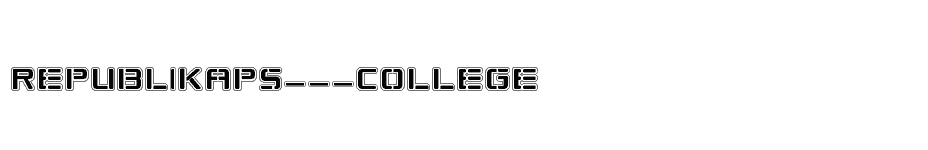 font Republikaps---College download