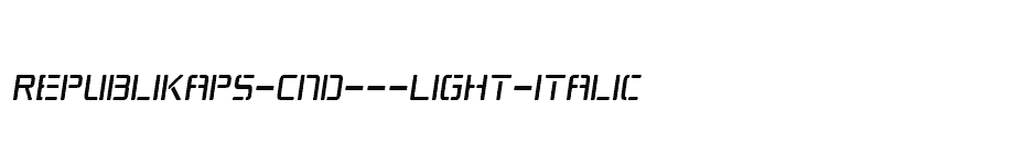 font Republikaps-Cnd---Light-Italic download