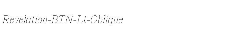 font Revelation-BTN-Lt-Oblique download