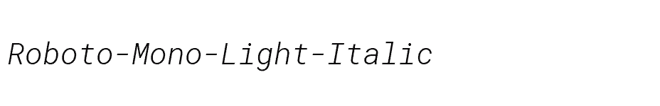 font Roboto-Mono-Light-Italic download