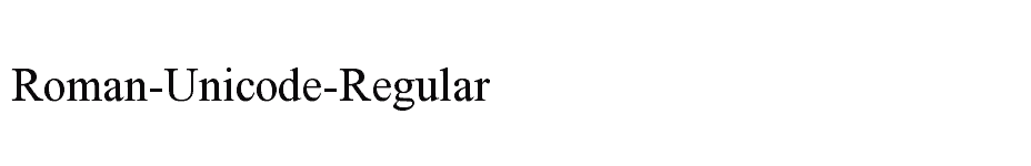 font Roman-Unicode-Regular download
