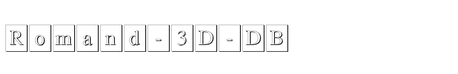 font Romand-3D-DB download