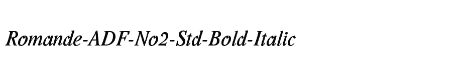 font Romande-ADF-No2-Std-Bold-Italic download
