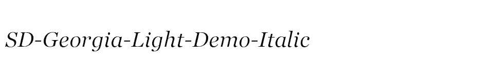 font SD-Georgia-Light-Demo-Italic download