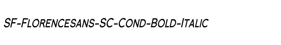 font SF-Florencesans-SC-Cond-Bold-Italic download