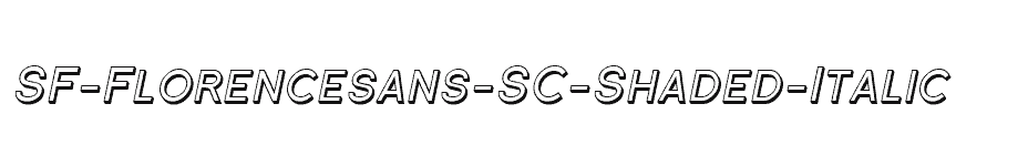 font SF-Florencesans-SC-Shaded-Italic download