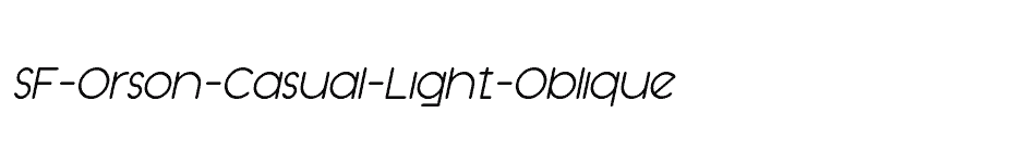 font SF-Orson-Casual-Light-Oblique download