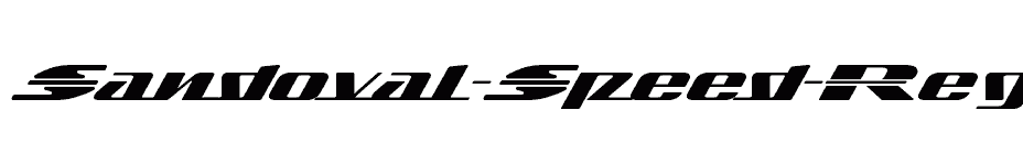 font Sandoval-Speed-Regular download