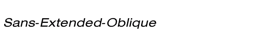 font Sans-Extended-Oblique download