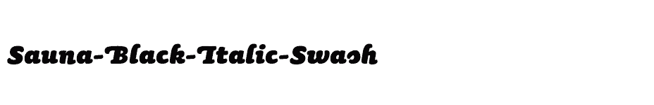 font Sauna-Black-Italic-Swash download