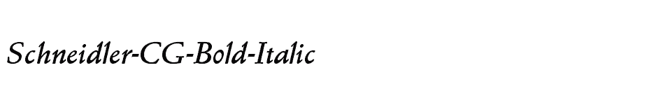font Schneidler-CG-Bold-Italic download