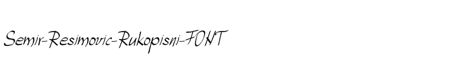 font Semir-Resimovic-Rukopisni-FONT download