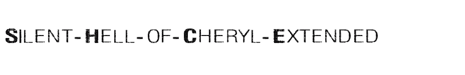 font Silent-Hell-of-Cheryl-Extended download