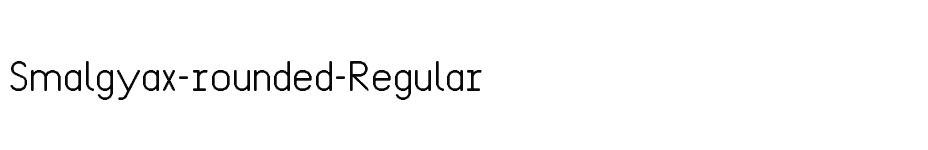 font Smalgyax-rounded-Regular download