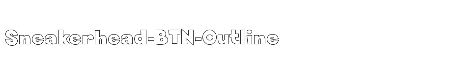 font Sneakerhead-BTN-Outline download