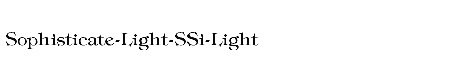 font Sophisticate-Light-SSi-Light download