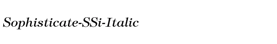 font Sophisticate-SSi-Italic download