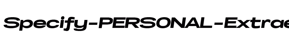 font Specify-PERSONAL-Extraexpanded-Black-Italic download