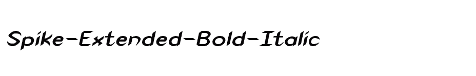 font Spike-Extended-Bold-Italic download