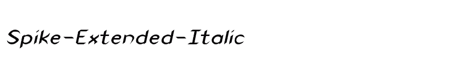 font Spike-Extended-Italic download