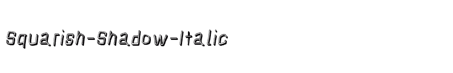 font Squarish-Shadow-Italic download