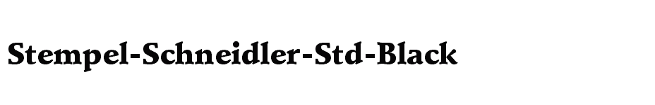 font Stempel-Schneidler-Std-Black download
