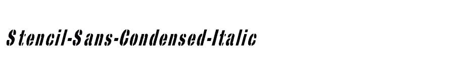 font Stencil-Sans-Condensed-Italic download