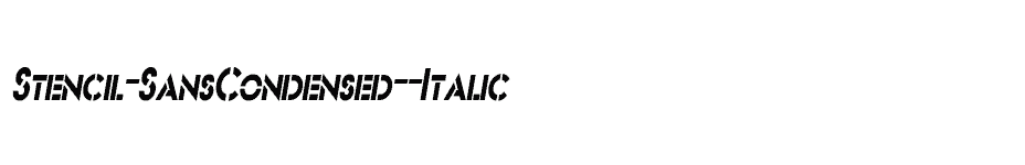 font Stencil-SansCondensed--Italic download