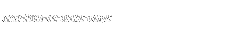 font Sticky-Moula-BTN-Outline-Oblique download