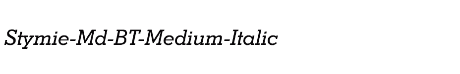 font Stymie-Md-BT-Medium-Italic download